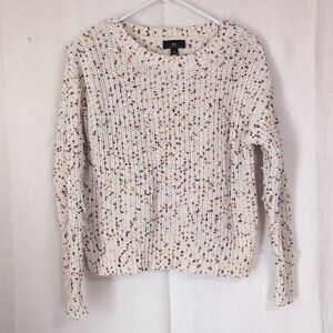 IN San Francisco Creme Confetti Crewneck Sweater Size Small